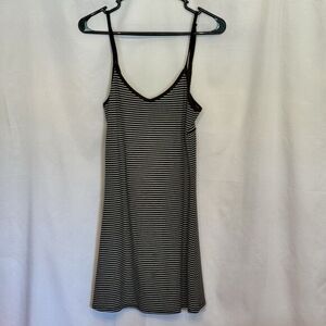 Aeropostale Black & White Striped Bodycon Tank Top Dress Size Medium
